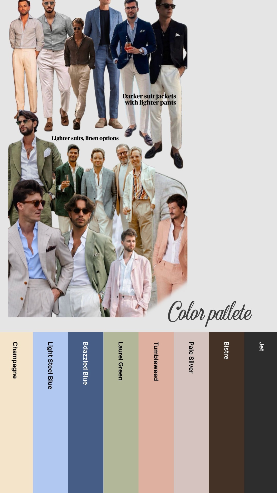 Men's style reference - Summer suits and linen options in light colors