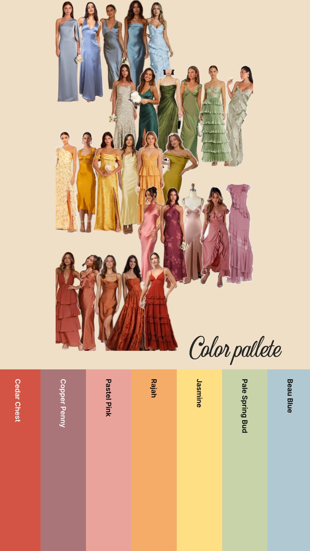 Women's style reference - Elegant summer dresses in pastel and earth tones